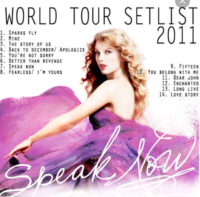 taylor swift speak now songs